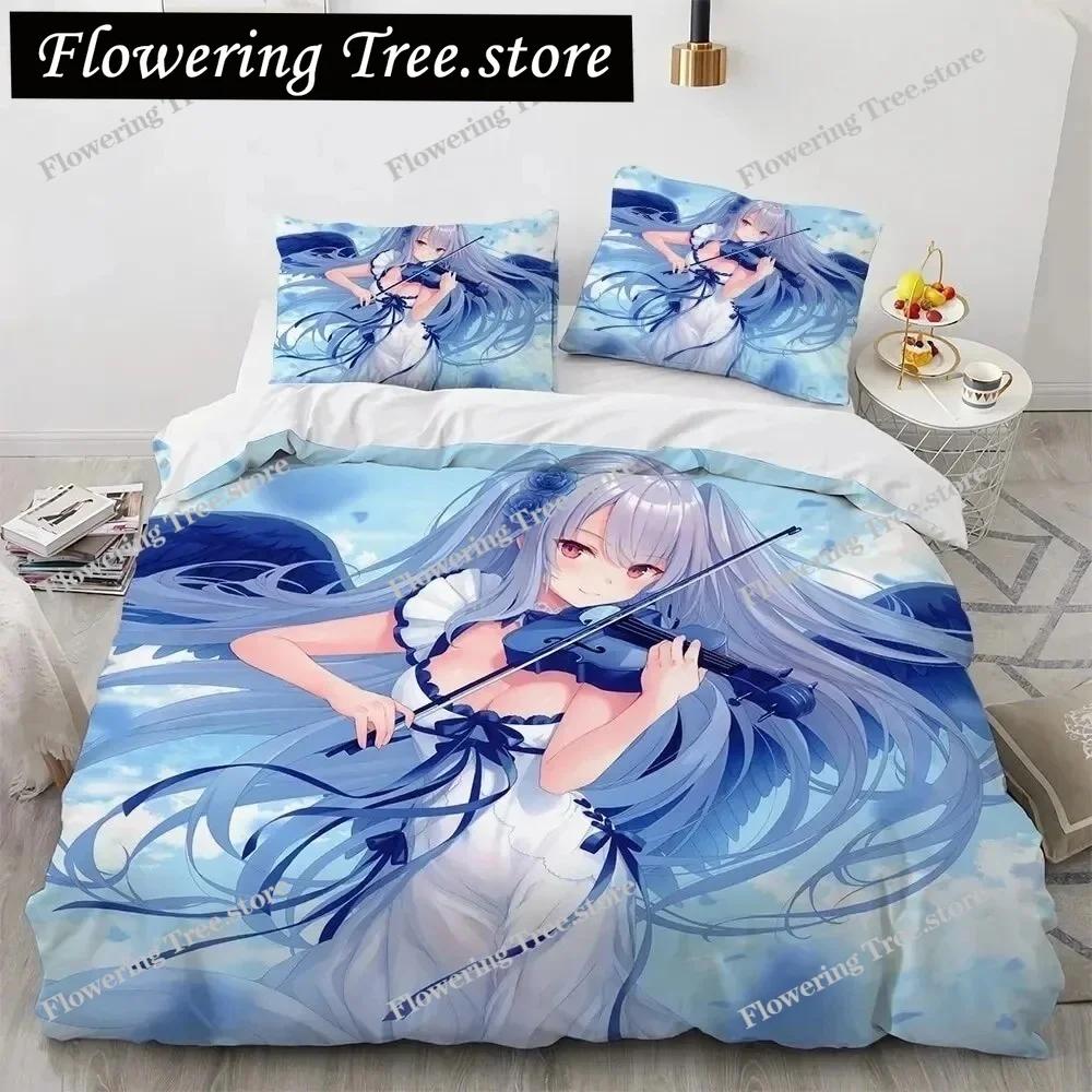 Kawaii Anime sexy Girl Bedding Set,Duvet Cover Comforter Bed Set Quilt Cover Pillowcase,King Queen Twin Size Boys Girls Adults