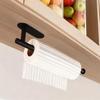 Paper Towel Holders, Under Cabinet Sturdy Hanging Paper Towels Holder Self Adhesive Wall Mount Towel Rack for Kitchen, Black