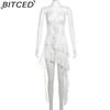 BITCED Summer Women's Solid-Colour Slim-Fit High-Waisted Fashion Strapless Backless Lace Dress