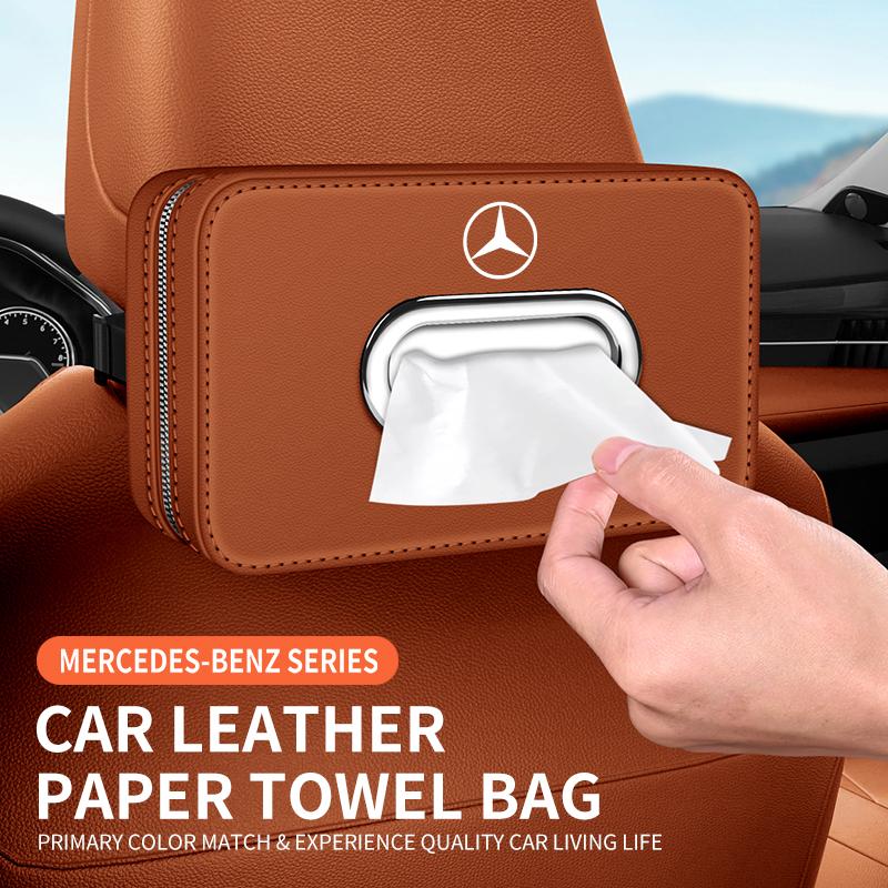 GLC GLB For Mercedes Benz A C E S G Class C43 GLC CLE CLA GLB GLS SLK SL W177 W205 W213 W222 X167 AMG Car Leather Tissue Storag