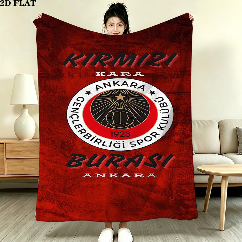 Gençlerbirliği Flanelldecke mit Aufdruck Hohe Qualität Warm Bequem Decke für Alle Jahreszeiten Perfekt für Geschenke Wohnkultur