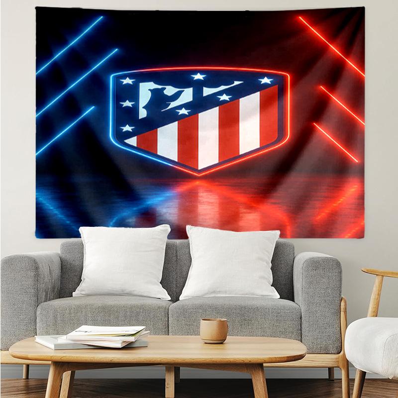 Atletico Football Club Printed Printed Tapestry, for Bedroom,Livingroom, dormitory, Large Wall Decor, Fabric Decor Fan Birthday Gifts