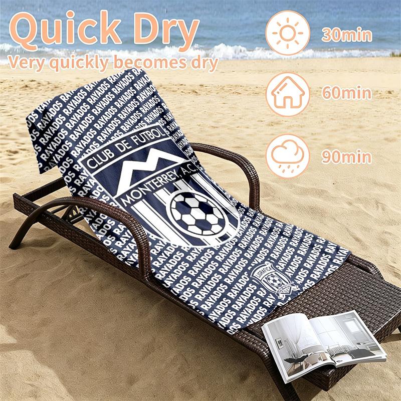 Club de Futboll Monterrey ICON Beach towels also serve as bath towels summer essential a musthave for the outdoors the beach and the pool