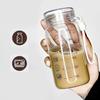Leak Proof Microwave Safe Glass Drinkware 300ml With Measurement Scale Portable Water Bottle For Milk Juice Coffee