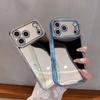 Glitter Diamond Mirror Plating Case for For Iphone 1 16 17 Pro Max 12 13 14 Bling Rhinestone Camera Protector Make Up  Cover