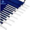 Dreld Tuning Fork Set, Sound Healing Therapy Tool, 9 Pieces, 174/285/396/417/528/639/741/852/963Hz, with Silicone Hammer and Bag, Vibration Instrument