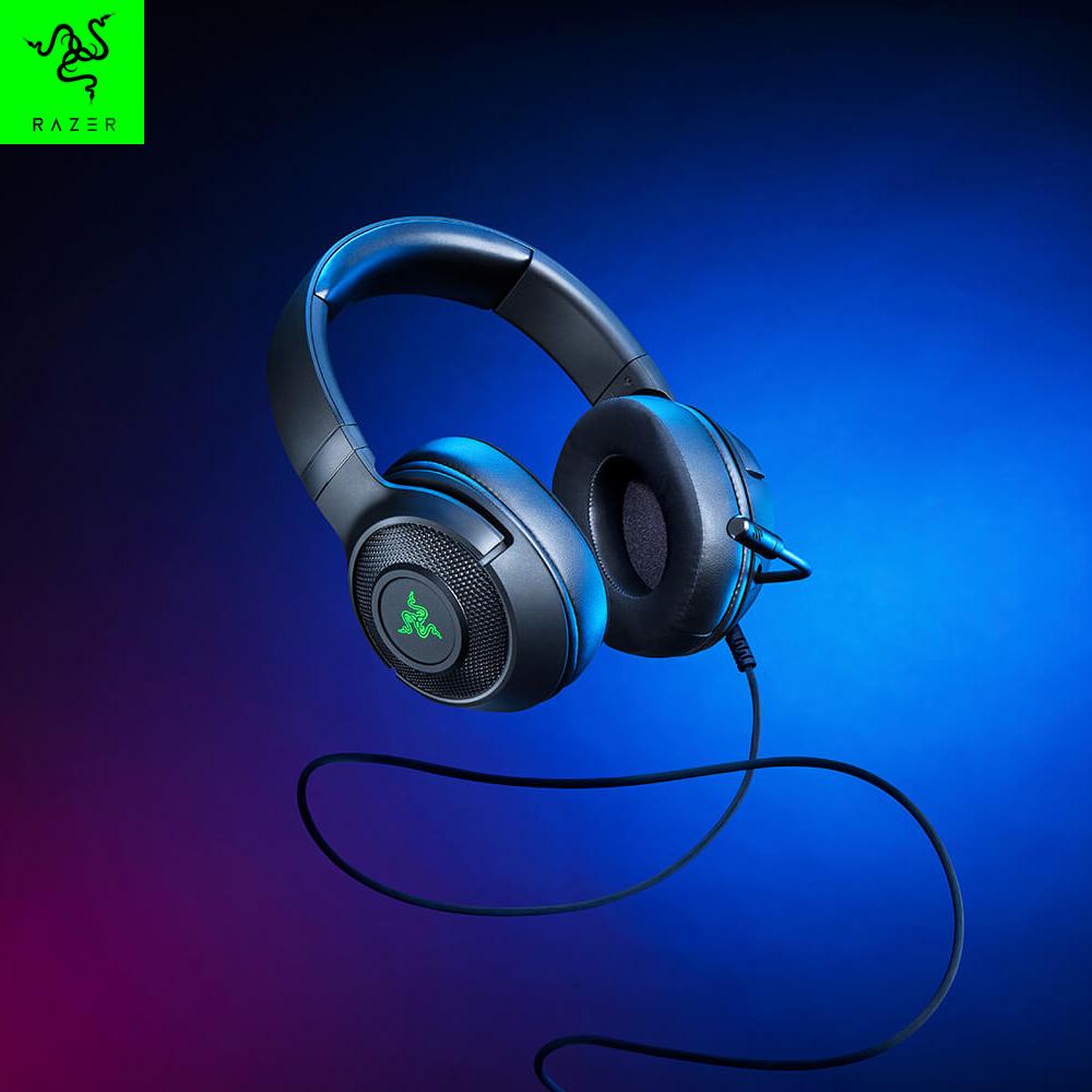 Razer Kraken V3 X Kabelgebundenes Gaming-Headset 7.1 Surround-Sound-Headset mit TRIFORCE 40-mm-Treiber-Einheit HYPERCLEAR Kardioid