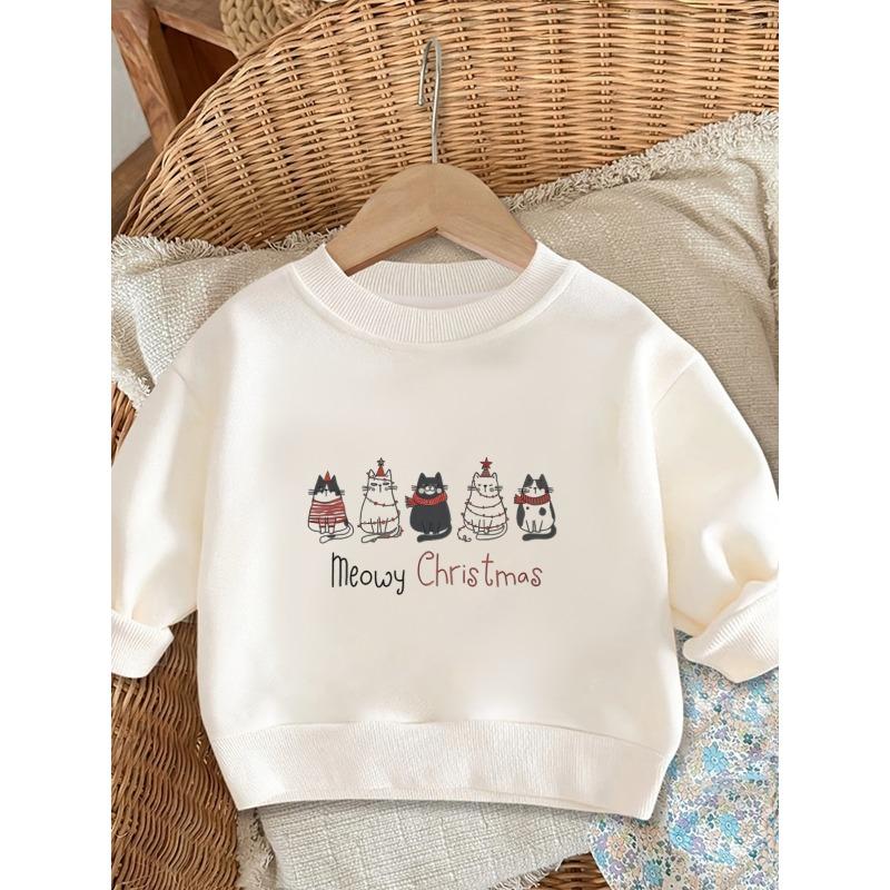 European Size A Brightly Colored Print Pattern, a Comfortable And Skin-Friendly Round-Neck Sweatshirt for Baby Girls, Perfect for Everyday Wear 110 белый