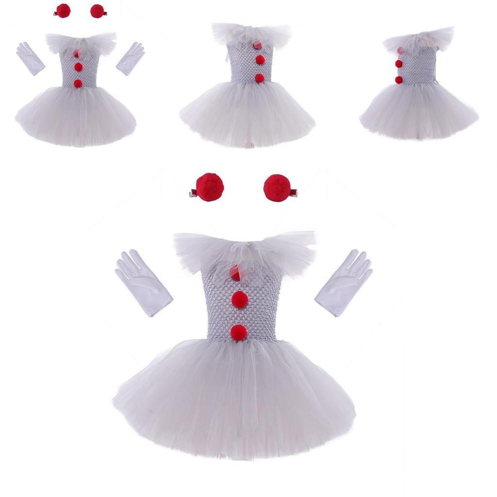 Farbenfrohes Mesh Prinzessinnenkleid Set für Halloween Kostümpartys