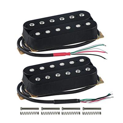 Zestaw ceramicznych humbuckerów FLEOR (Gryf i mostek) – Czarny podwójny przetwornik do gitar elektrycznych
