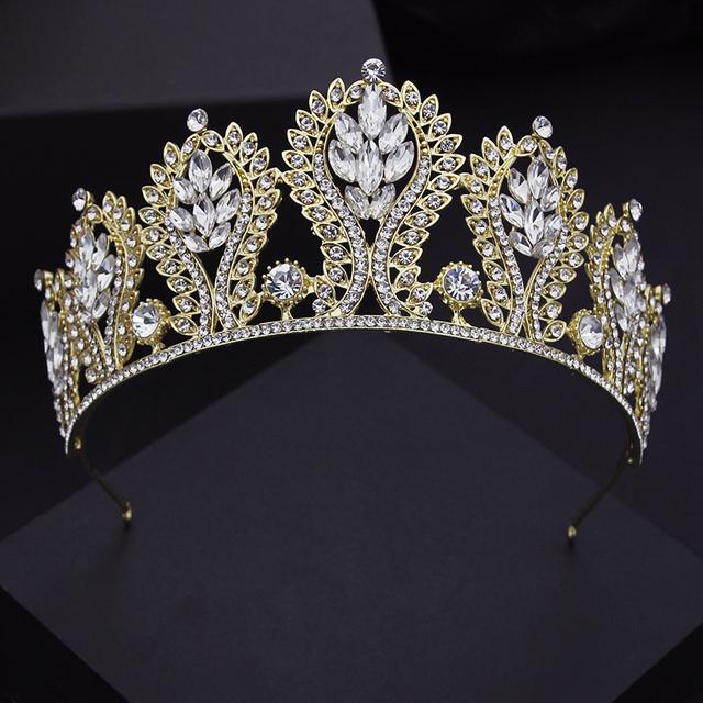 Luxus Wunderschöne Kristall Hochzeit Krone Kopfschmuck Braut Tiaras für Frauen Braut Diadem Haar Schmuck Royal Queen Kopf Zubehör