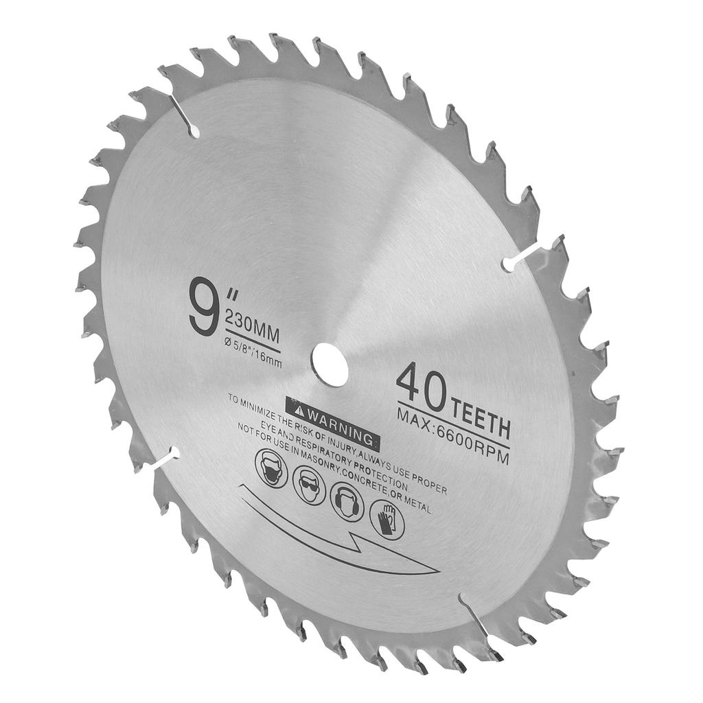 40T Saw Blade 9in 6600rpm Fast Accurate Carbide Circular Saw Blade for Woodworking
