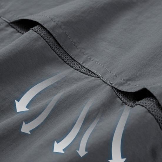Men Spring Fall Outdoor Shirt Quick Dry Plus Size Soft Breathable Waterproof