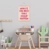 HUGANE What's the Best That Could Happen Wall Art Poster Hanger Frame, Trendy Pink pirational Quote Canvas Pictures Prints Hanging Wall Decor for
