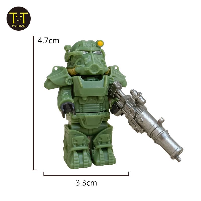 MOC Military T60 Armor Soldiers Mini Anime Action fallouts Figures Weapons Robot Kinghts Building Blocks Bricks DIY Toys  gifts