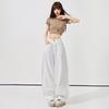 Women's Super Soft White Linen Cropped Wide-Leg Jeans - 2026 Spring/Summer Collection