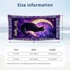 Moonlit Cat Dreams Theme Quick Dry Beach Towel Custom Name Text Print Large Sand Resistant Towel Beach Vacation