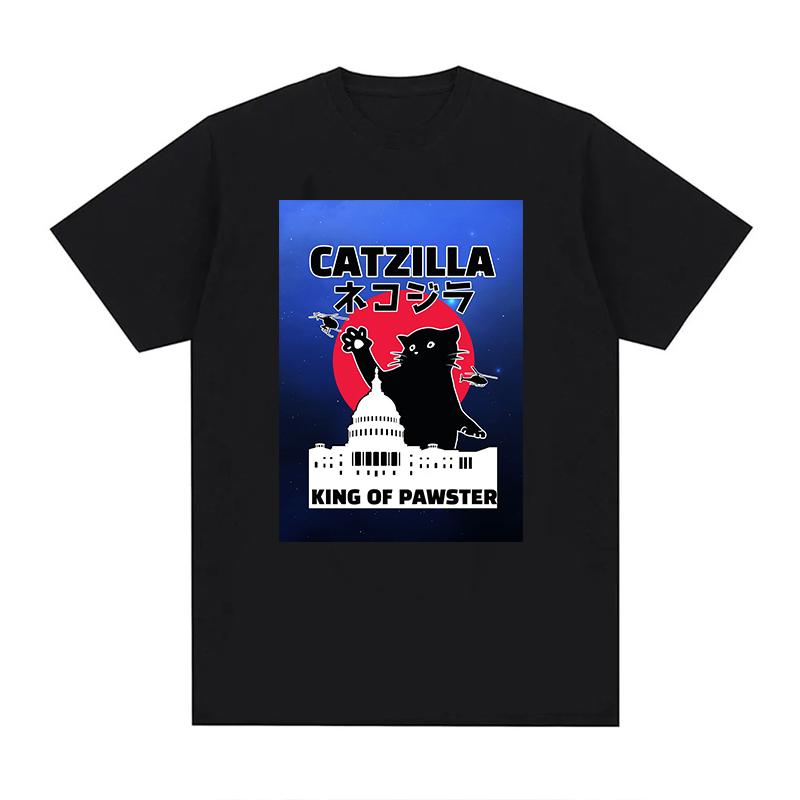 Catzilla Tshirt Unisex Unisex Plus Size Fashion Oversized Breathable Oneck Casual Streetwear Harajuku Summer Unisex Tees