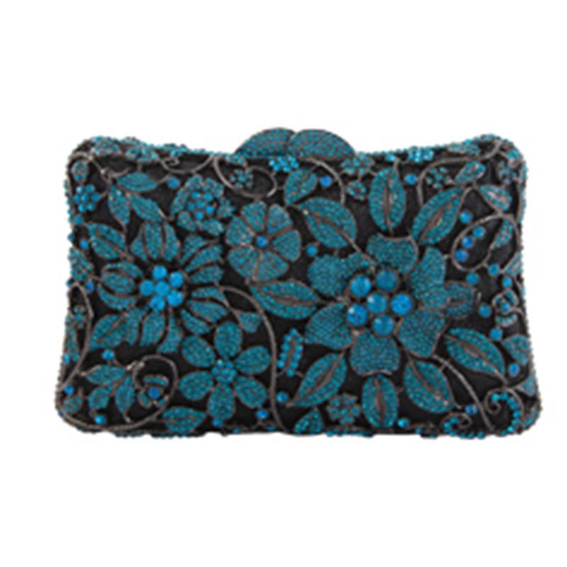 

Sparkling Flowers Evening Clutch Purses Women’s Crystal Bridesmaid Clutches Ladies Dinner Diamond Wedding Bag Girls Female Pink 20cmX13cmX7.5cm