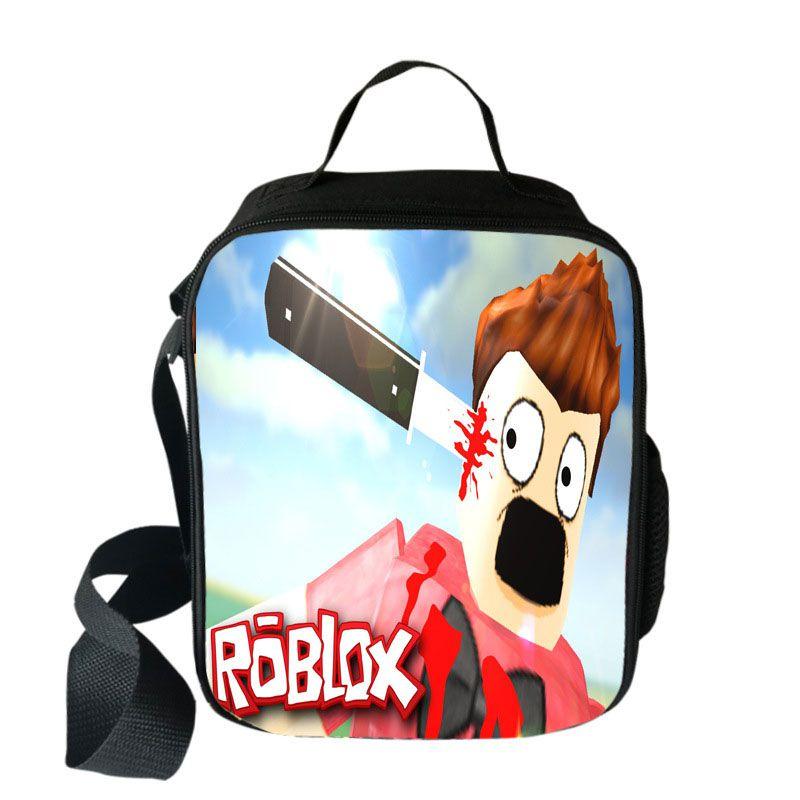 Spacious Roblox Insulated Lunch Bag For Kids With Adjustable Shoulder Strap