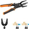 Clește de Demontare cu Împingere, Mărimi 1/2", 3/4", 1" Clește de Demontare, Unealtă de Demontare Pex pentru Îndepărtarea Elementelor de Împingere din Alamă (portocale)