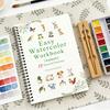 Watercolor Painting Workbook Kids Adults Beginners Watercolor Coloring Book 15 Paintings Botanical Plants Animal Painting Book