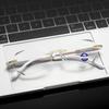 Vintage Frameless Cutting Reading Glasses Woman Anti Blue Light Ultralight Presbyopic Glasses Diopter  +1.0+1.5 To +3.5+4.0