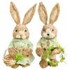 Kaninchenstatue Feiertagsstrohtier-Skulptur Osterhase Dekoration für Tischmitte Innen Schlafzimmer Schreibtisch Bücherregale