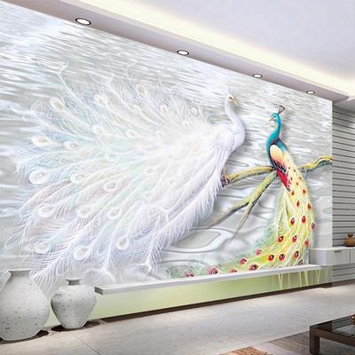 3D fototapeta Tapeta Páv Velká nástěnná malba Obývací pokoj Ložnice Fototapety Home Decor Moderní umění