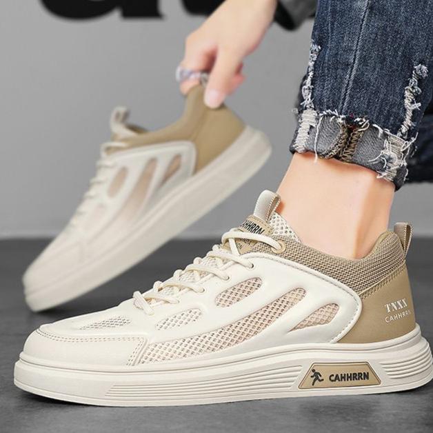 Herrenschuhe 2025 Neue Sommer Atmungsaktive Freizeit Sport Kleine Weiße Schuhe Herren All Match Student Netzoberfläche Board Schuhe Herren