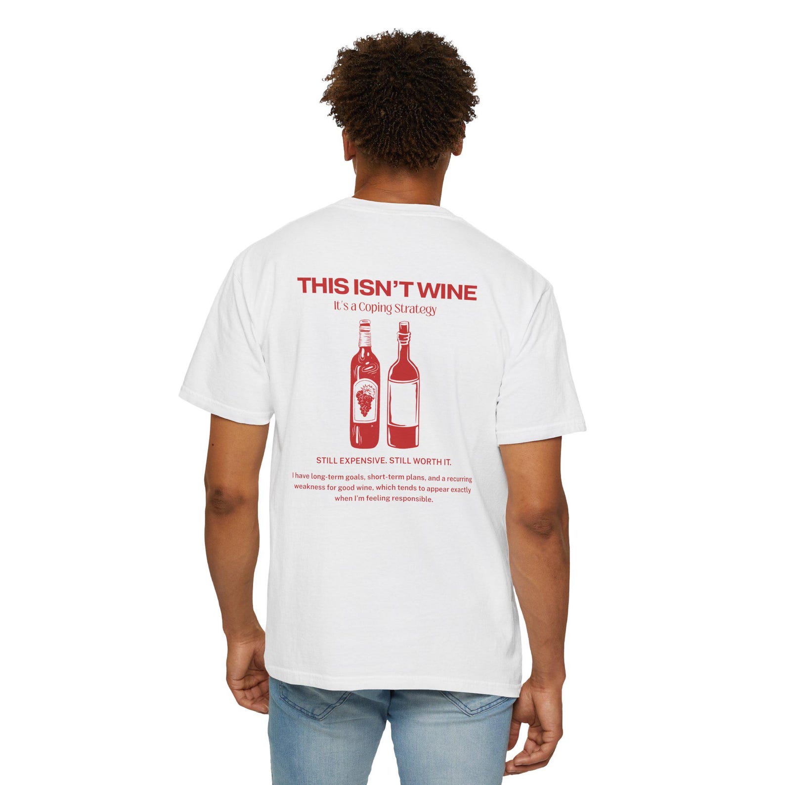 This Isnt Wine Funny Shirt, Coping Strategy Wine Tee, Sarcastic Quote T-Shirt, Wine Lover Gift, Alcohol Humor Unisex Graphic Tee L