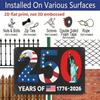 Plat 2D, 1 pièce Panneau en Aluminium 250 Ans d'Amérique 1776-2026 8x12 Pouces - Design Patriotique Aigle à Tête Blanche & Statue de la Liberté, Accent Drapeau USA, 250e Anniversaire USA