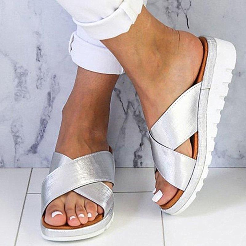 Women Sandal 2024 Chunky Woman Shoes Comfort Female Wedge Platform Shoes Ladies Casual Women's Slippers Footwear Sandalias Mujer