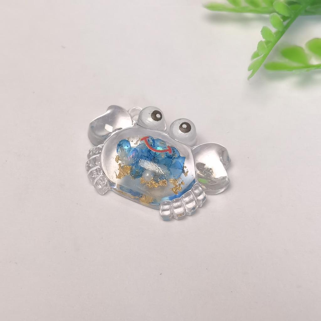 Cartoon Crab Resin Cabochons Flatback Kawaii Marine Life Decorative Pieces for Hair Bow Centerpiece Toddler Jewellery Slime DIY