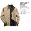 Men Jacket Elastic Cuffs Stand Collar Long Sleeve Patchwork Color Reversible Jacket Coat with