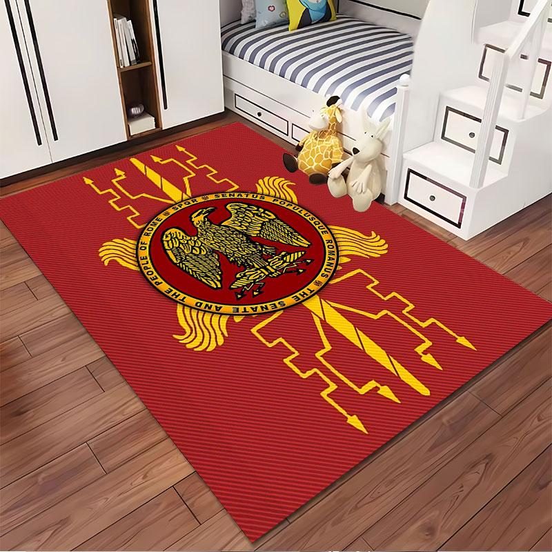 Roman Eagle SPQR Red Carpet suitable as a non-slip mat for the living room or bedroom sofa