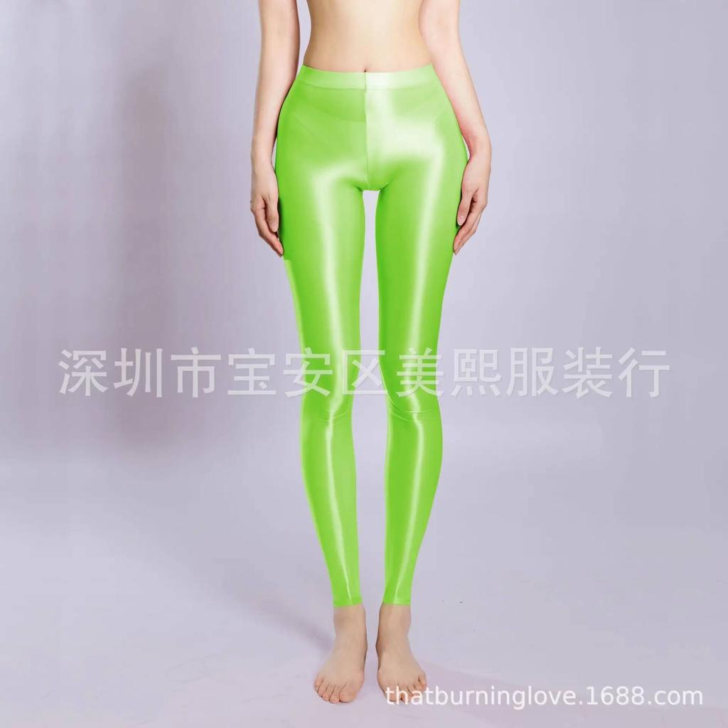 Große Größe Dünn Durchscheinend Glänzend Leggings Yoga Bodybuilding Hose Sexy Schlank Heiß Sexy Damenhose Neue Hose Hft4