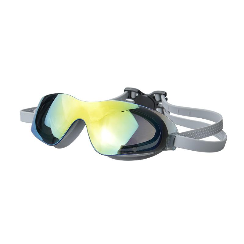 Anlorr Adult anti-fog swimming goggles, high-definition, frameless, one-piece, professional swimming training goggles серый