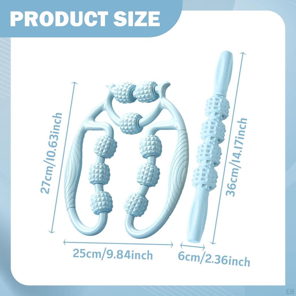 2 Pieces Massage Roller Versatile Portable,Fitness,Handheld,Circular Leg Clamp Tool for