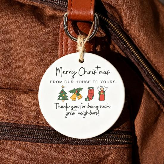 Neighbors Christmas Ornament Thank You Gift for Good Neighbors Welcome to The Neighborhood Holiday Ceramic Tree Ornament