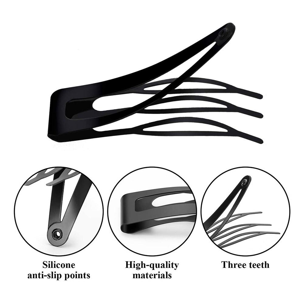 10 Stück Doppelgriff Haarspange Metall Druck Haarspangen Salon Damen Clips Kein Haar Tragbar Biegen Haard W5Q1