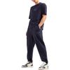Armani Exchange SS24 Solid Color Elastic Waist Loose Fit Cuffed Casual Pants Men Bottoms Navy-Blue 3DZPHK-ZJXRZ-15CX