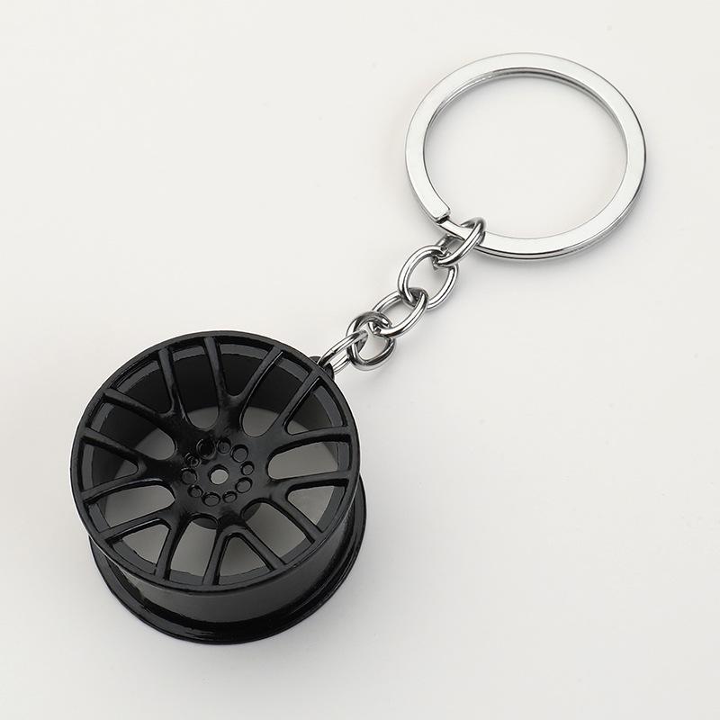 

Metal Car Culture Keychain: Turbo Gear Shift & Brake Disc Pendant