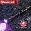 395nm UV Flashlight: Ultraviolet Torch with Pen Clip, Portable Violet Light for Pet Urine & Scorpion Detection, Battery-Powered