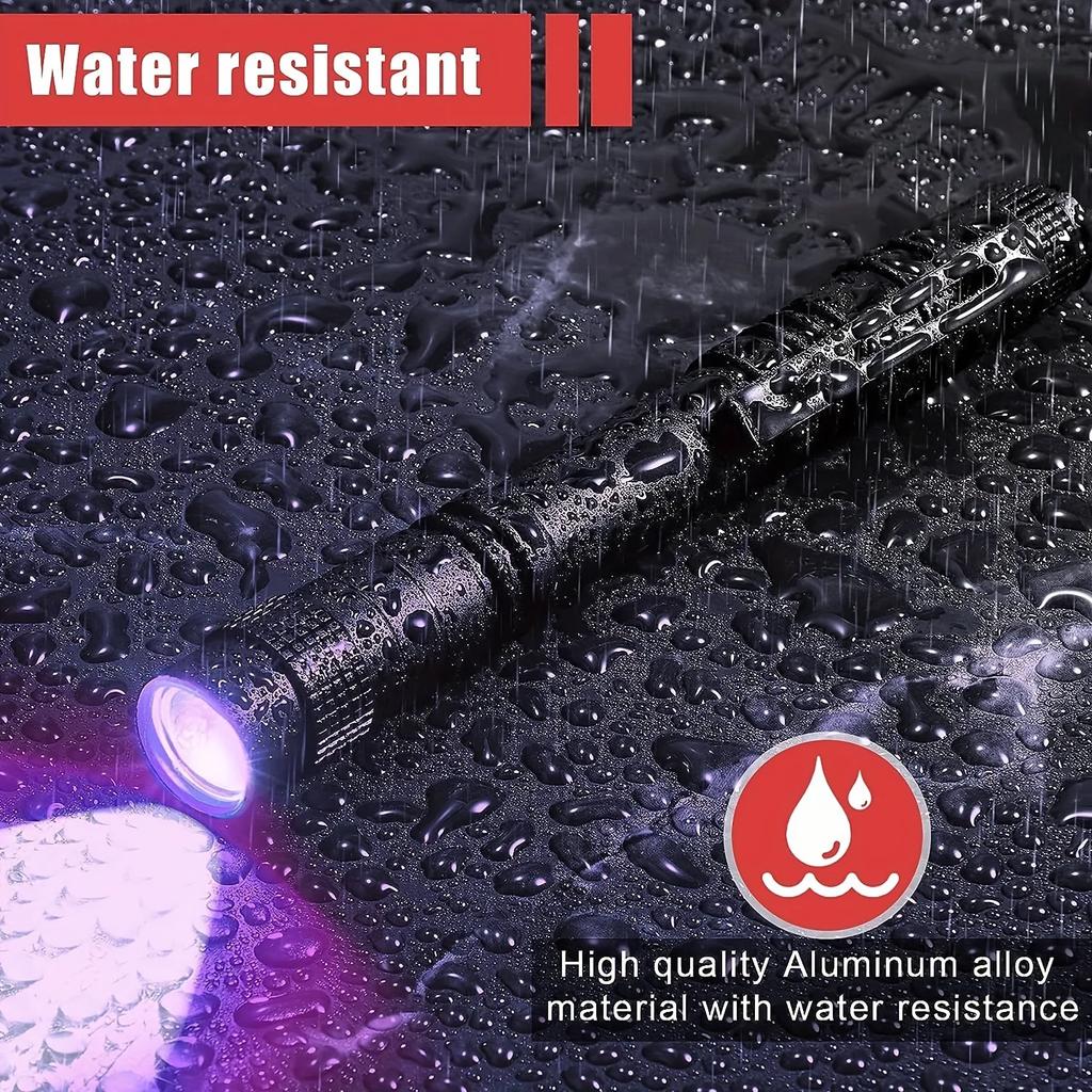 395nm UV Flashlight: Ultraviolet Torch with Pen Clip, Portable Violet Light for Pet Urine & Scorpion Detection, Battery-Powered