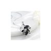 Schädel Halskette Sterling Silber Rose, Gothic Anhänger Herz Halskette, Schwarze Österreichische Kristall Halskette, Halloween Halskette Schmuck