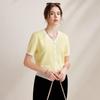 Women's Mulberry Silk Blend Short Sleeve Knit Cardigan