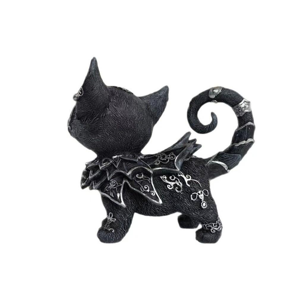 Mysterious Black Kitten Mysterious Black Cat Statue Cat Action Figure  Kids Toy