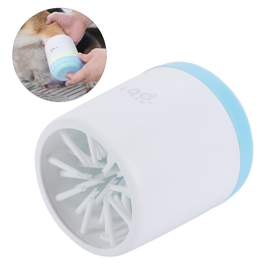 

Round Cup Shape Paw Cleaner Cup Soft Silicone Bristle Cat Foot Cleaner Home Pet Grooming рожевий