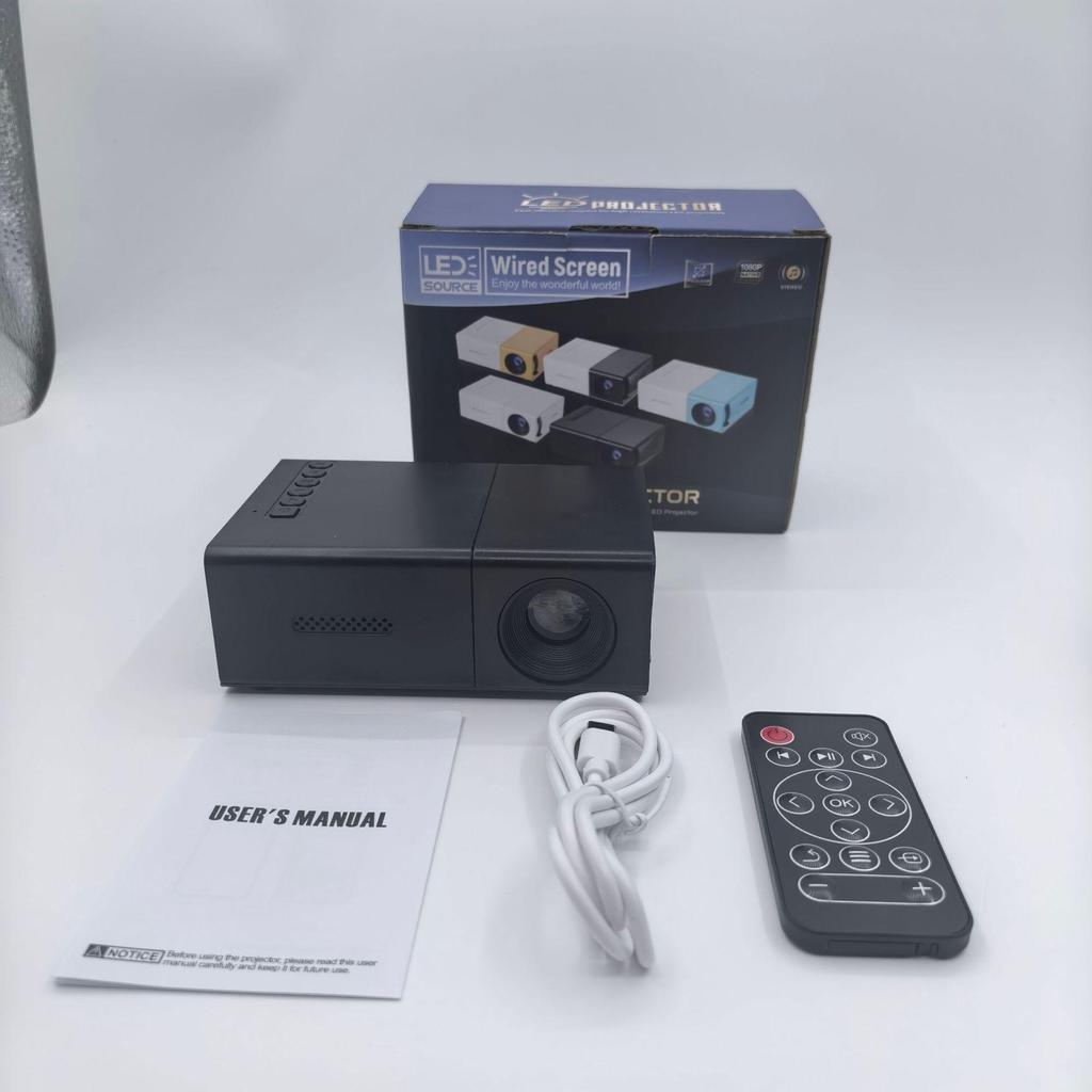 YG300S Mini Portable Projector for Kids and Home Entertainment, 1080p Support